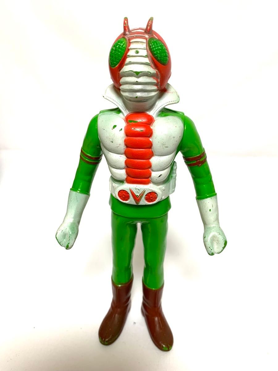 ポピー 仮面ライダーv3 ソフビ (旧バンダイ マルサン タカトク ポピー 仮面ライダーv3 ソフビ 17㌢(バンダイ マルサン