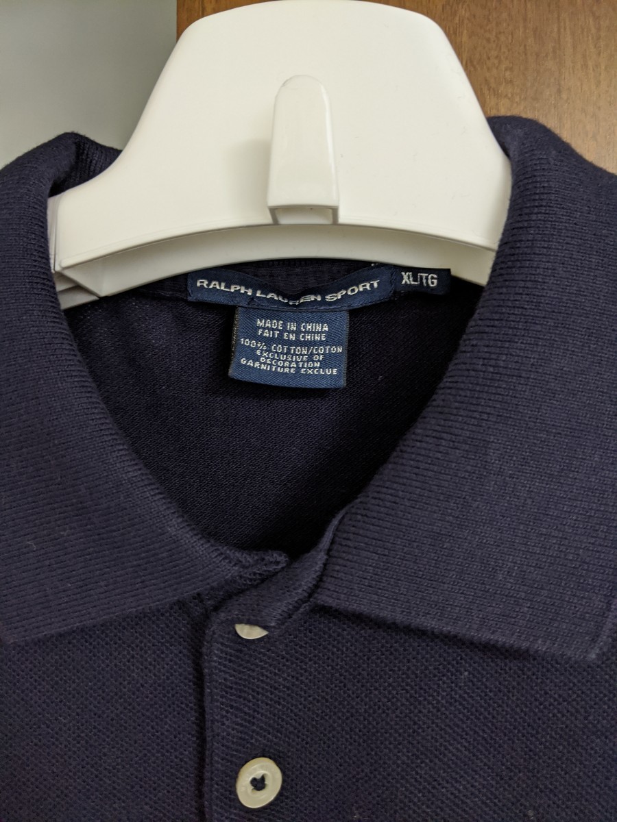 ラルフローレン 半袖　ポロシャツワンピース　紺XL