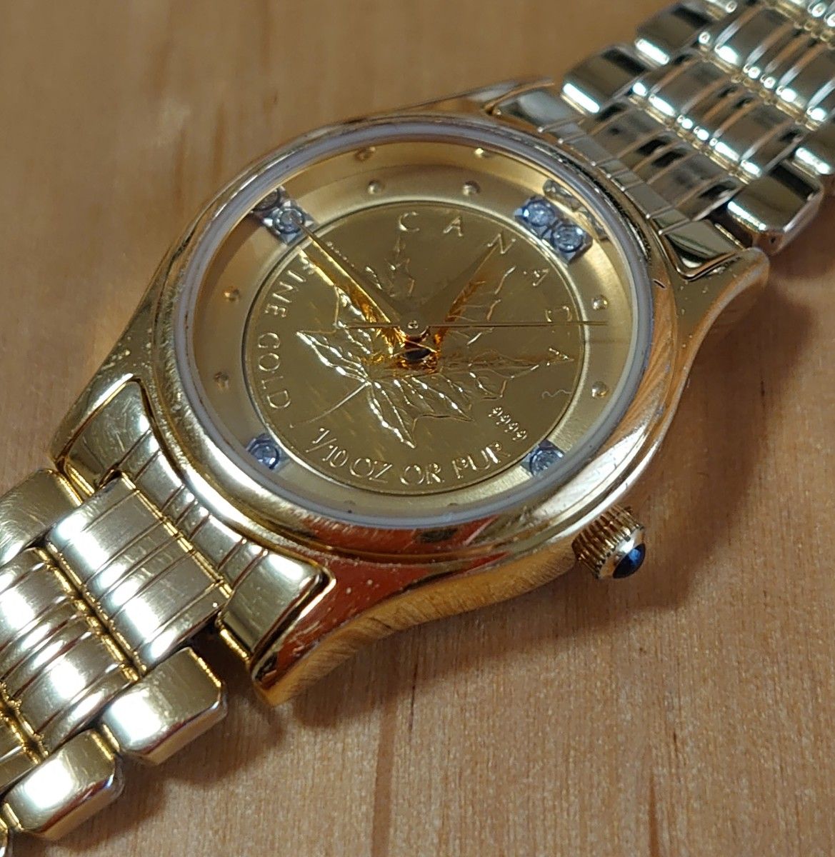エルジン レディース 腕時計メープルリーフ コイン ウォッチ ELGIN エルジン メイプルリーフコイン 24K 腕時計 レディース