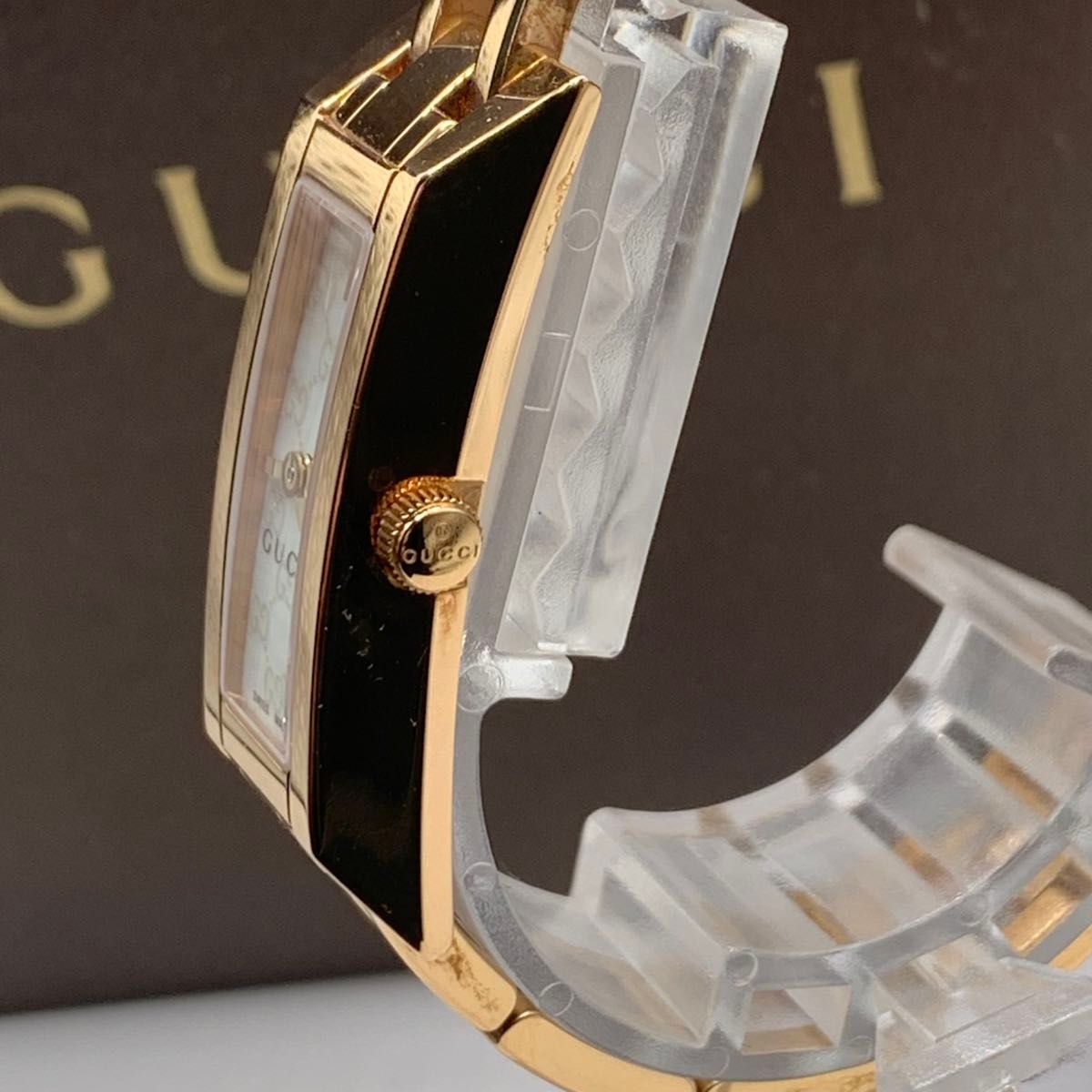 専用183【美品】GUCCI 8600L 箱付き ピンクゴールド シェル文字盤 GUCCI グッチ 110 シェル文字盤 GG 腕時計 グッチ クォーツ 美品