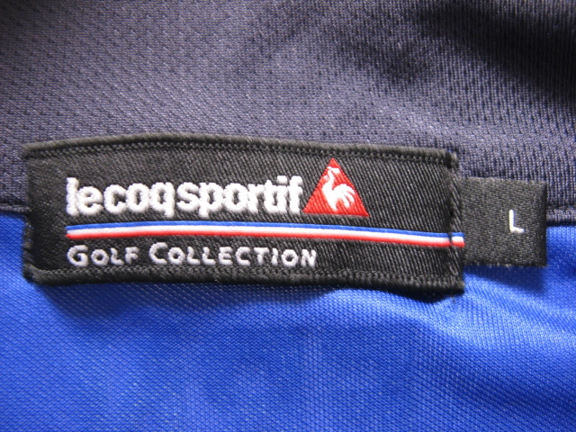 ルコックゴルフ ハーフジップ 吸汗速乾 半袖シャツ Lサイズ le coq sportif GOLF COLLECTION　_画像6