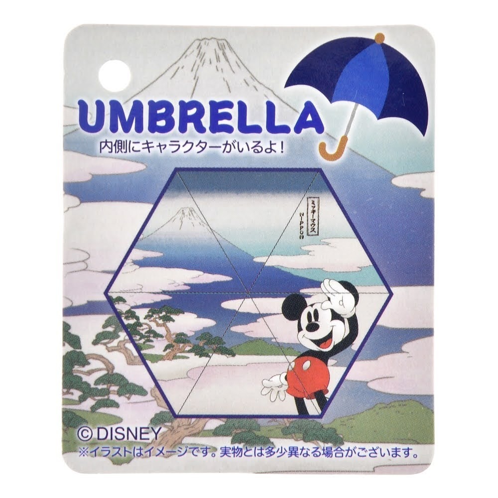  Disney store Mickey ukiyoe Fuji Japan umbrella folding umbrella Mickey Mouse ukiyoe japan umbrella compact umbrella 