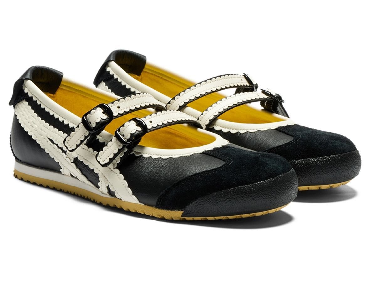 未使用Onitsuka TigerMEXICO66男女兼用クリーム×黒×ゴールド Onitsuka Tiger Women's Mexico 66 TGRS