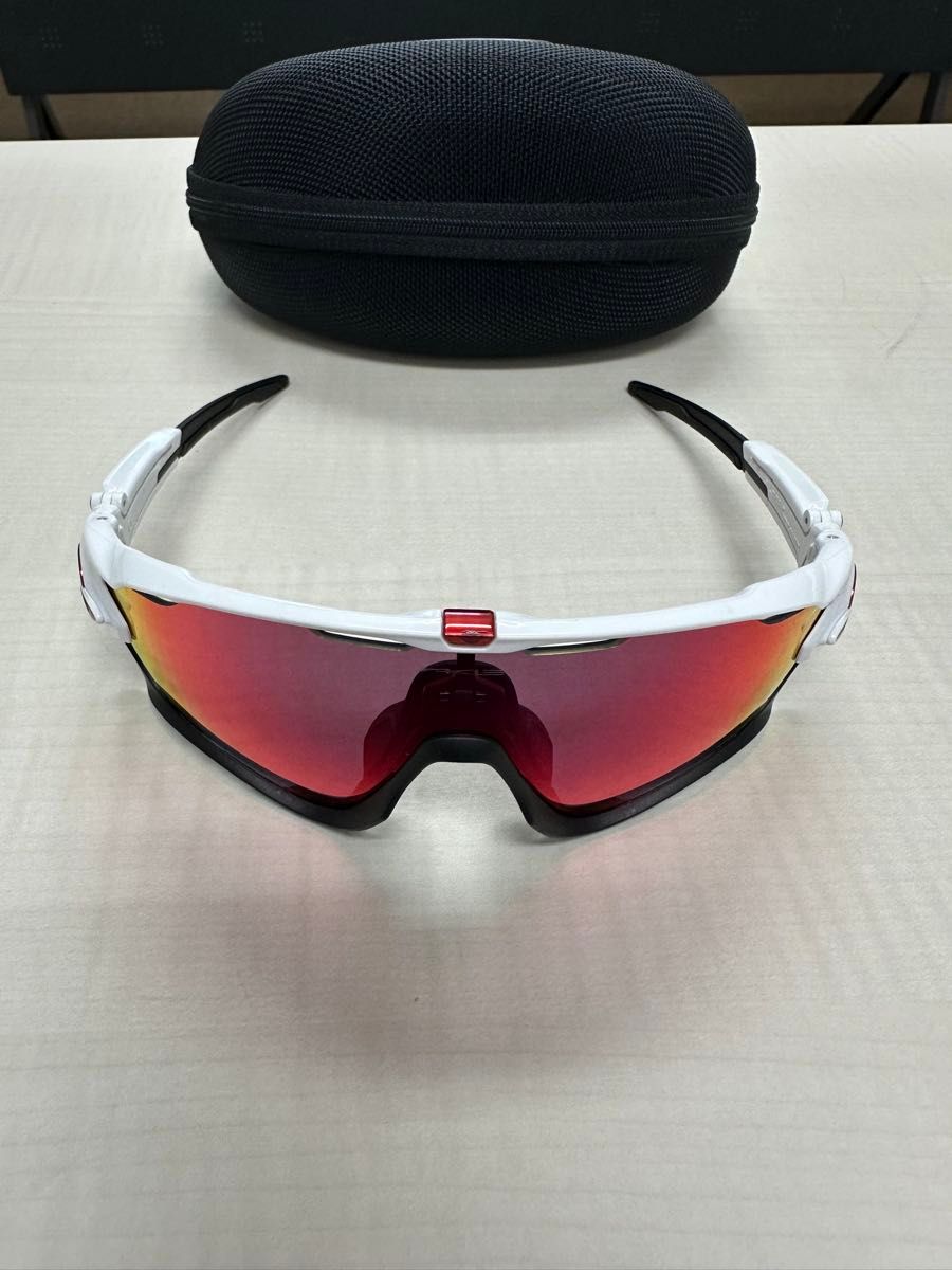 オークリー スポーツ偏光サングラス ホワイト/レッド ゴルフ OAKLEY jawbreaker スポーツサングラス ホワイト/レッド|Yahoo