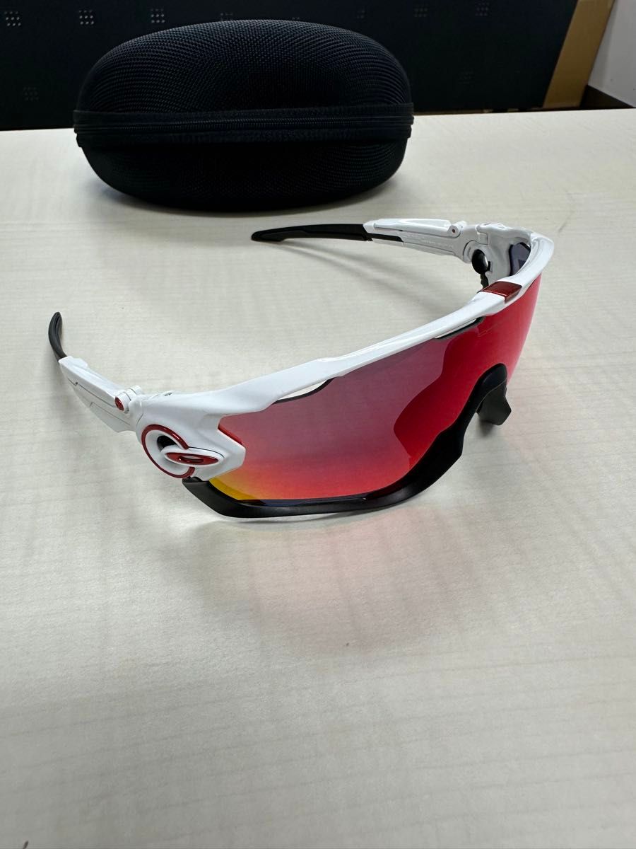 オークリー スポーツ偏光サングラス ホワイト/レッド ゴルフ OAKLEY jawbreaker スポーツサングラス ホワイト/レッド|Yahoo