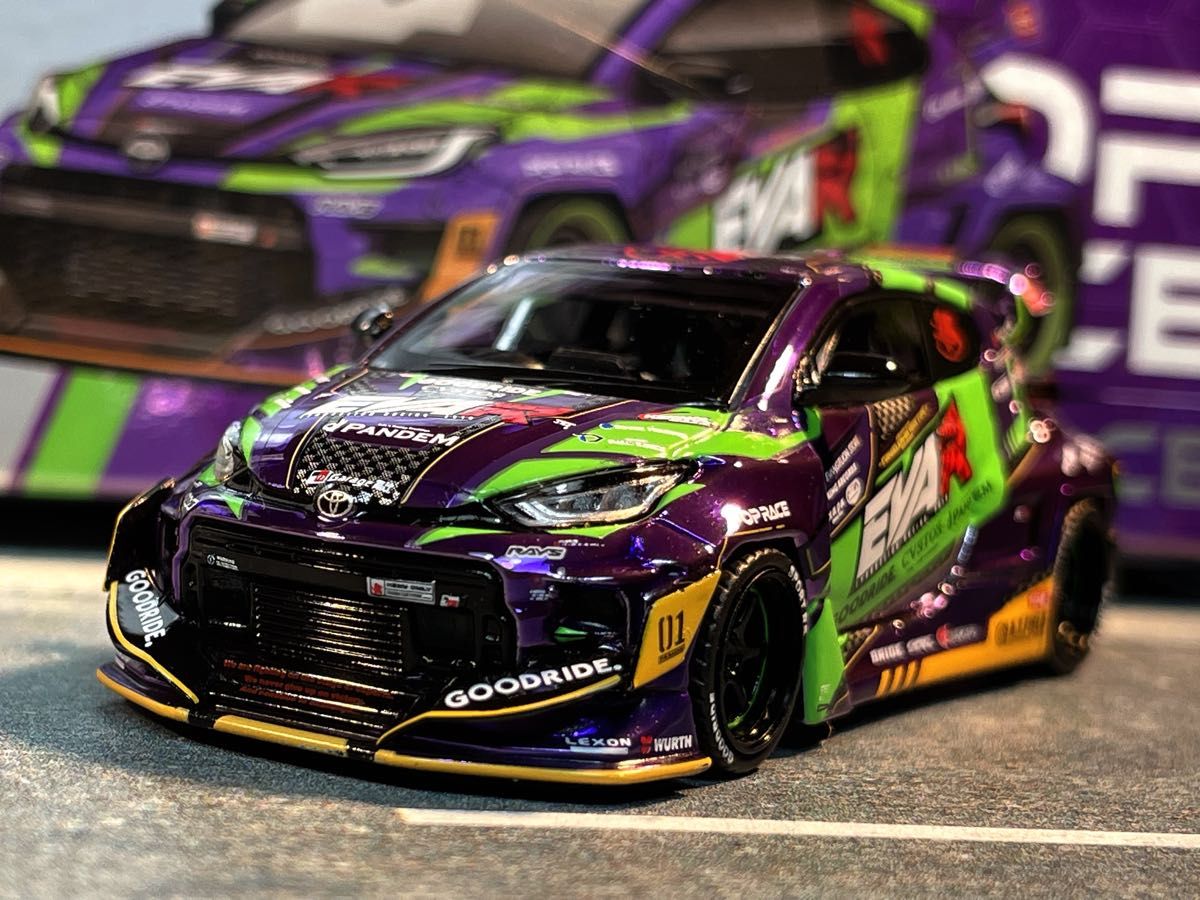 ポップレース 1/64 エヴァ トヨタ GR ヤリス 絶版 ポップレース 1/64 エヴァ トヨタ GR ヤリス 絶版 POP RACE
