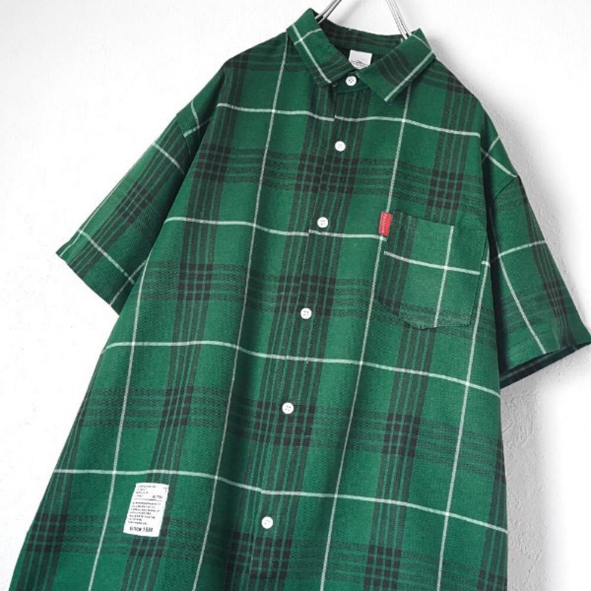 ◆A.P.C◆ マロリーチェック半袖トップス グリーン グリーン チェック柄 シャツ 半袖 トップス ブラウス ガーリー