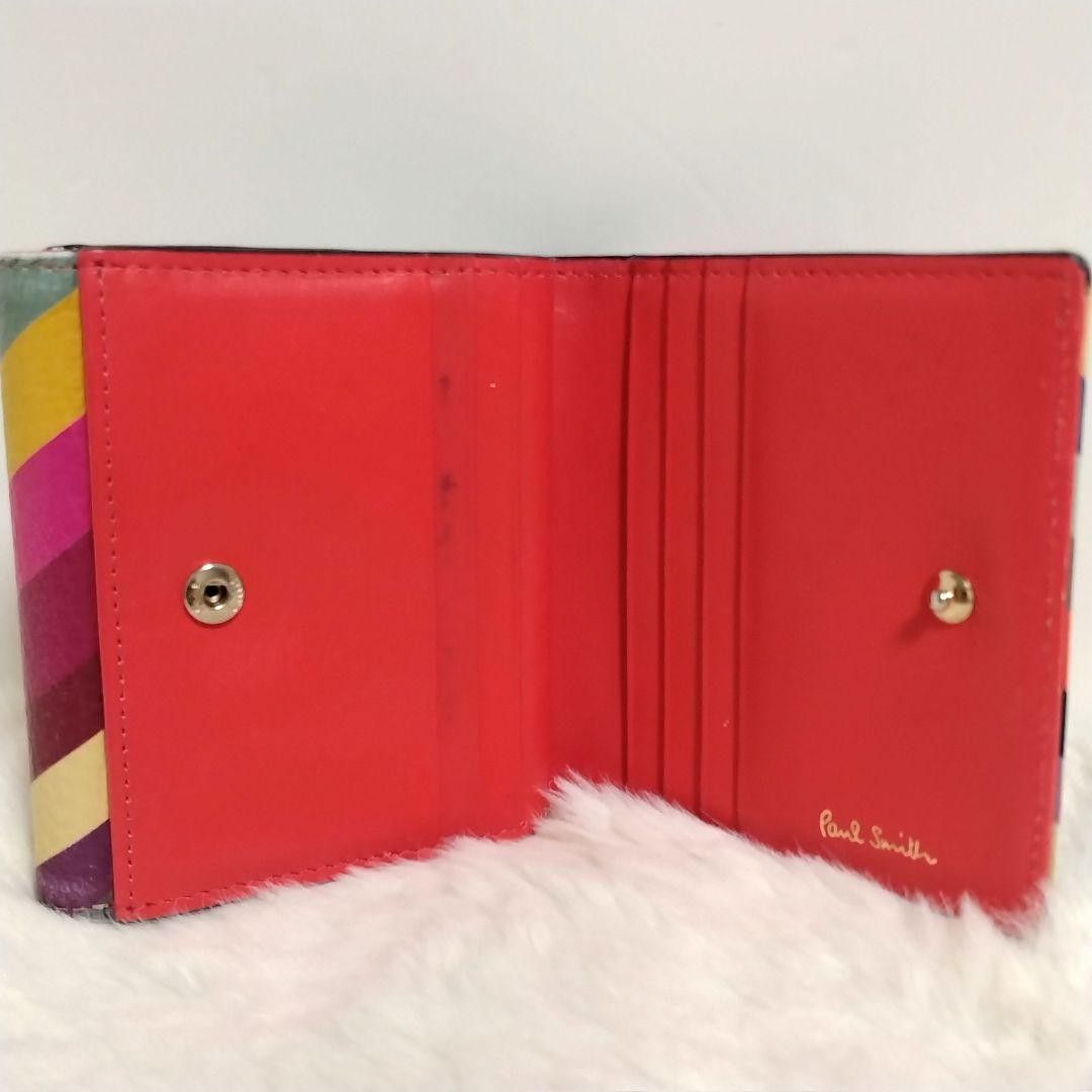 【Paul Smith】ポールスミス マルチストライプ 3つ折り財布 Paul Smith ストライプ柄 三つ折り財布 マルチカラー ポール
