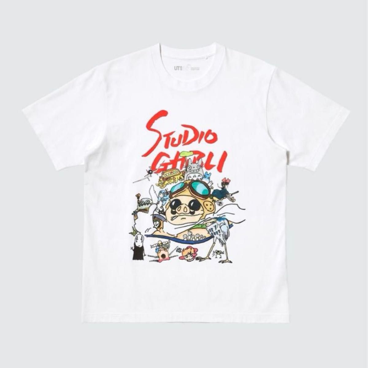 海外限定 ★ UNIQLO x スタジオジブリ UT グラフィック Tシャツ 海外限定】ユニクロ UT スタジオジブリ XLサイズ 白 全員集合