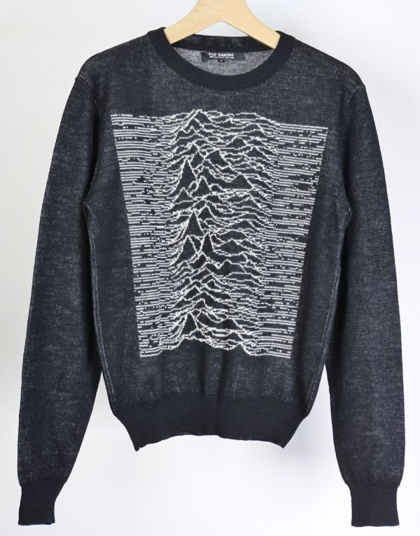 03AW RAF SIMONS ラフシモンズ JOY DIVISION UNKNOWN PLEASURES ニット 46 b2723_画像1