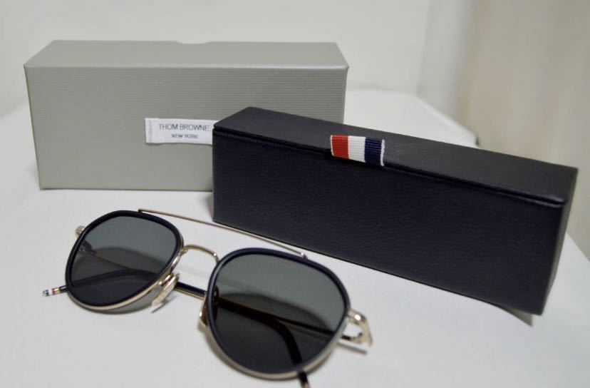 美品 送料込 トム・ブラウン THOM BROWNE TB-801 サングラス マット