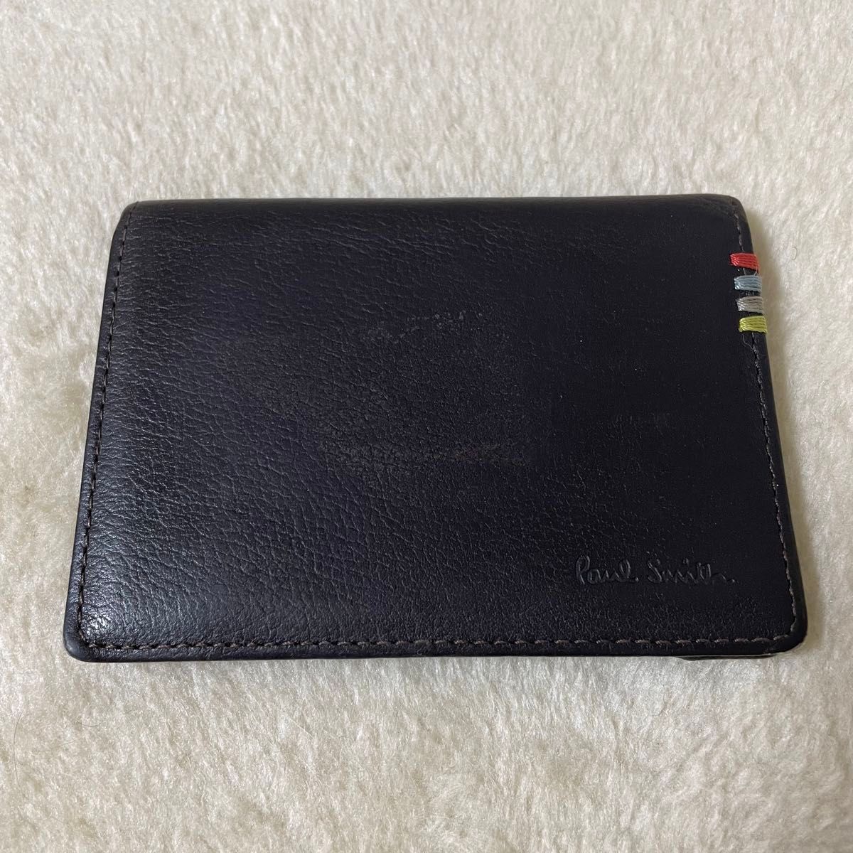 Paul Smith メンズ カードケース ダークブラウン Y90471 ポールスミス カードケース パスケース 定期入れ ダークブラウン