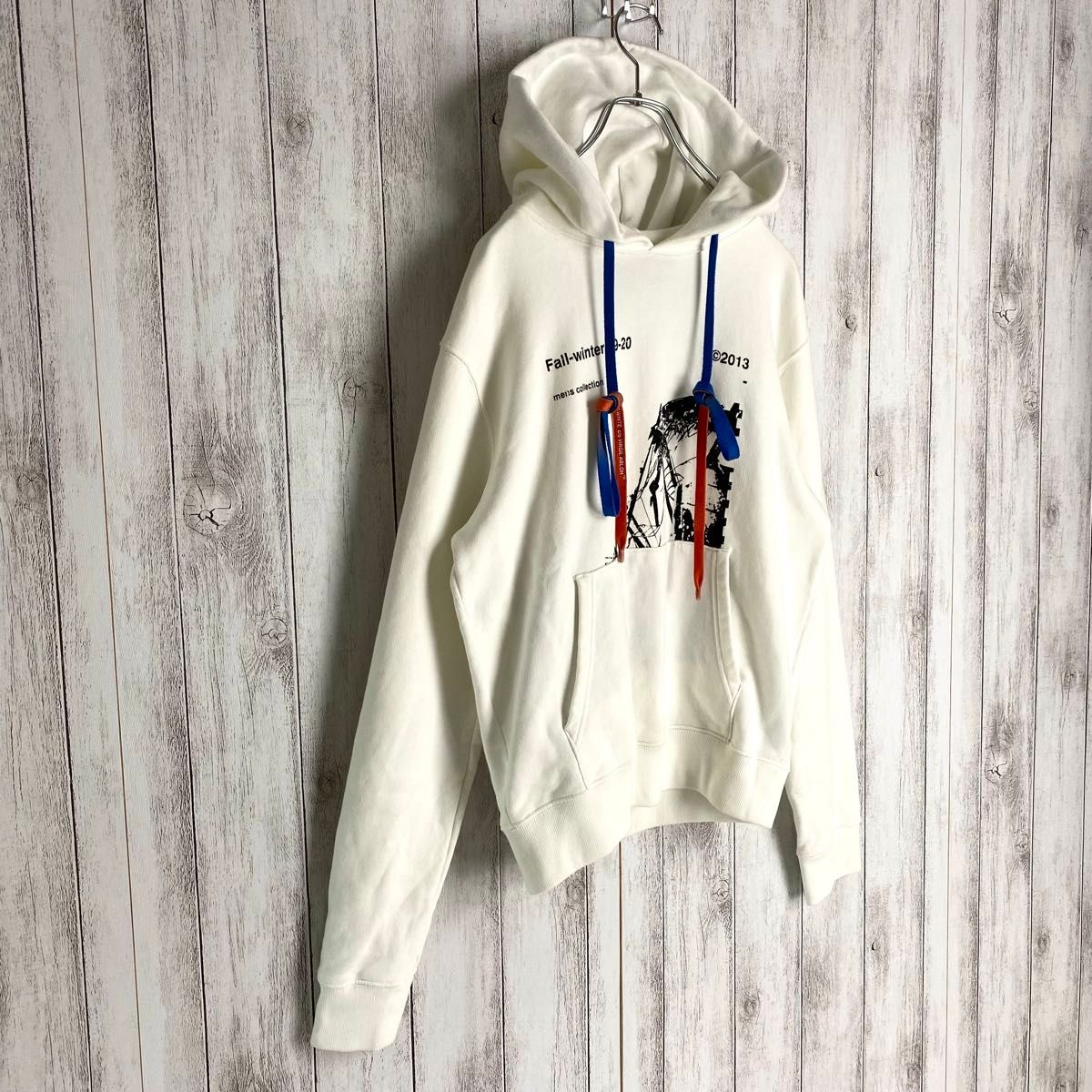 オフホワイト パーカー フーディ プルオーバー 美品 激レア】オフホワイト Off-White プルオーバーパーカー