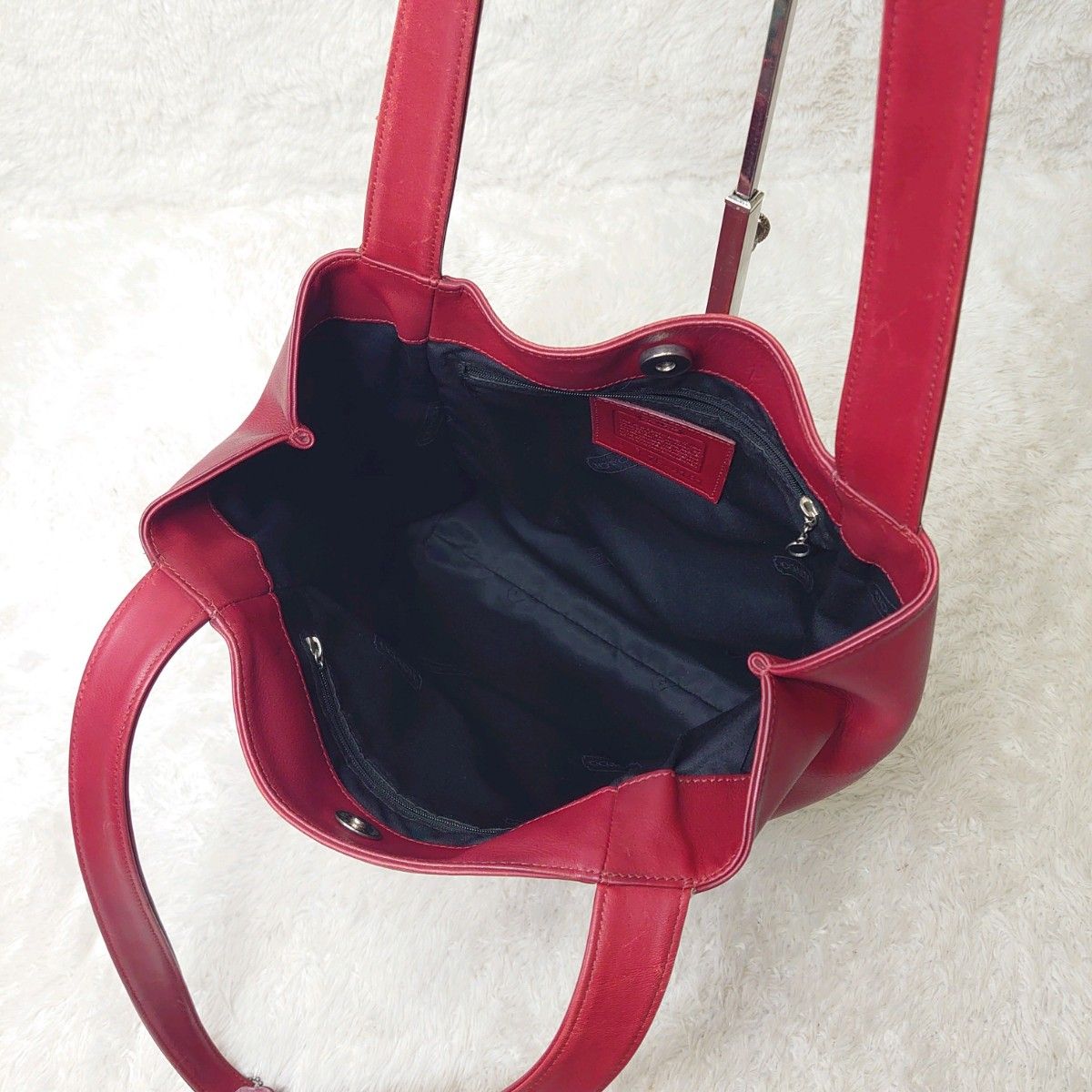 グラブタンレザー【COACH】トートバッグ OLD COACH オールドコーチ トートバッグ レッド グラブ