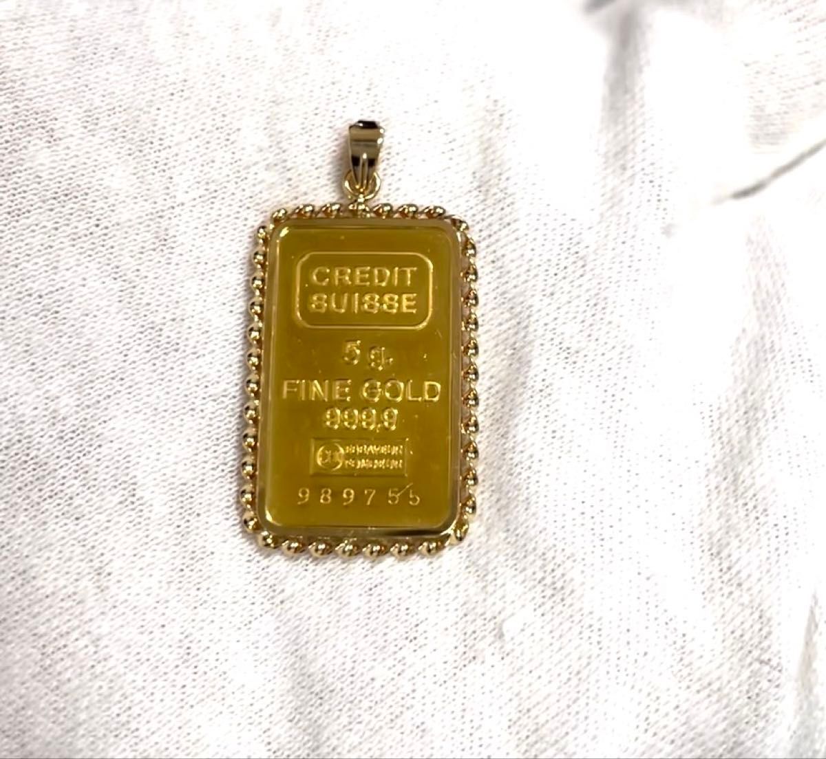 ☆K24クレディスイス5g FINE GOLD999.9 ペンダント☆