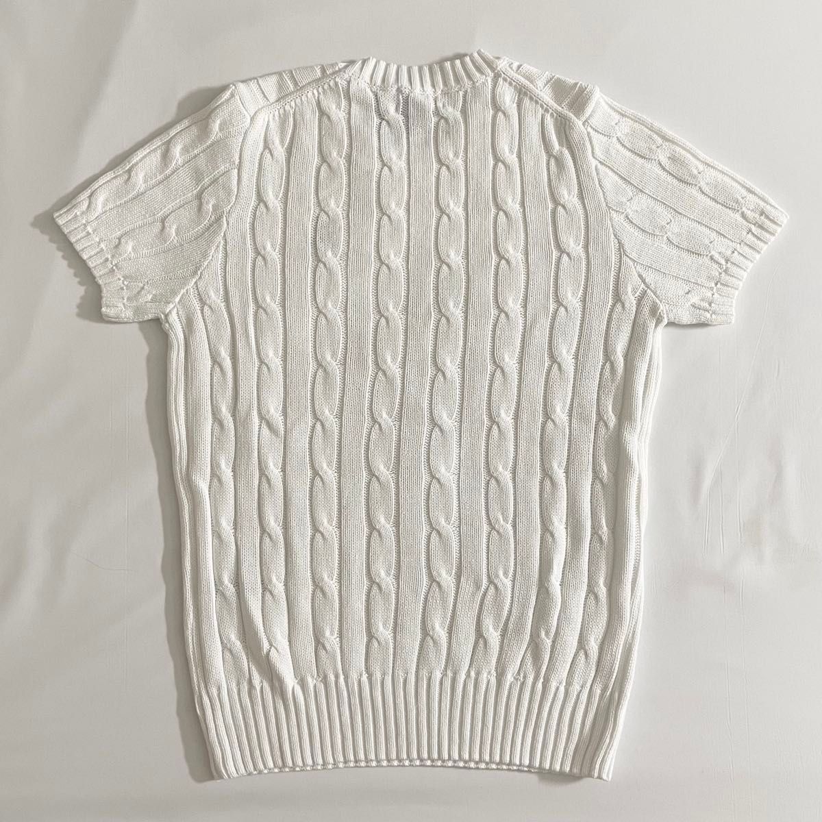 専用【美品】ポロラルフローレン 半袖ケーブルニット ウォッシュ加工 ポロラルフローレン 半袖ケーブルニット ホワイト M|Yahoo