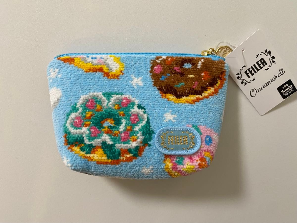 フェイラー コラボ サンリオ シナモロール ポーチ コスメポーチ 化粧ポーチ 新品】フェイラー サンリオ シナモロール スイーツ ポーチ