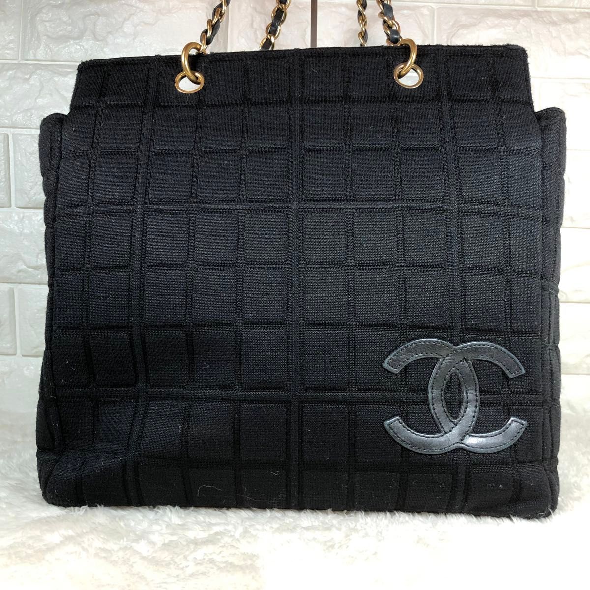 国内発送・すぐ届く【CHANEL】チェーン トートバッグ シャネル CHANEL チェーン トートバッグ ブラック 黒 キャンバス