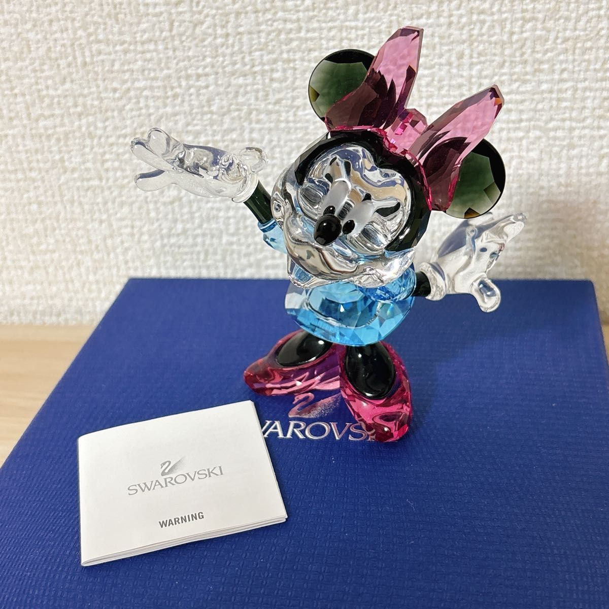 極美 SWAROVSKI スワロフスキー クリスタル ディズニー ミニーマウス 極美品】SWAROVSKI スワロフスキー クリスタル ディズニー