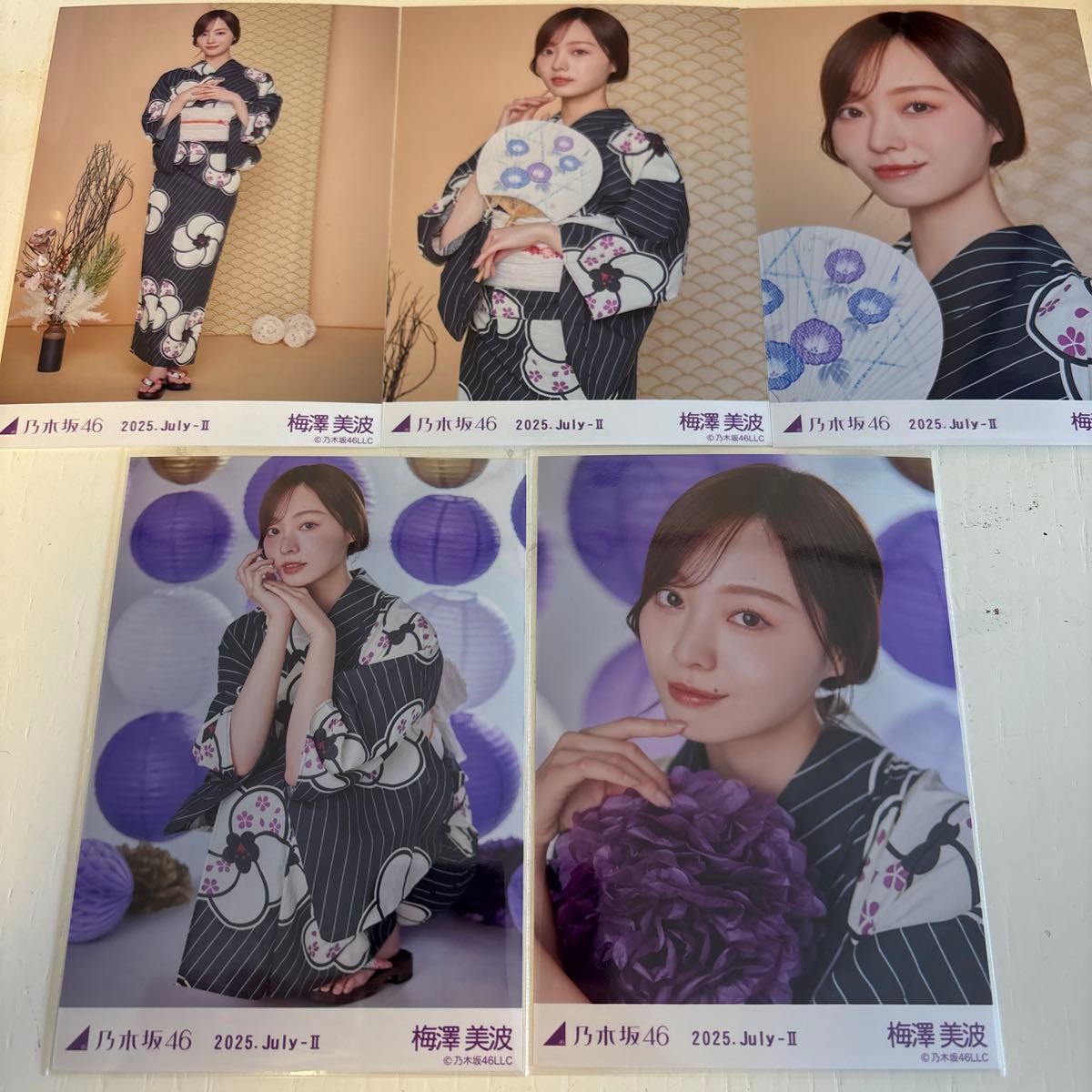 乃木坂46 生写真 梅澤美波 浴衣 5種コンプ 梅澤美波 乃木坂46 真夏の全国ツアー 2025 浴衣 生写真 5種