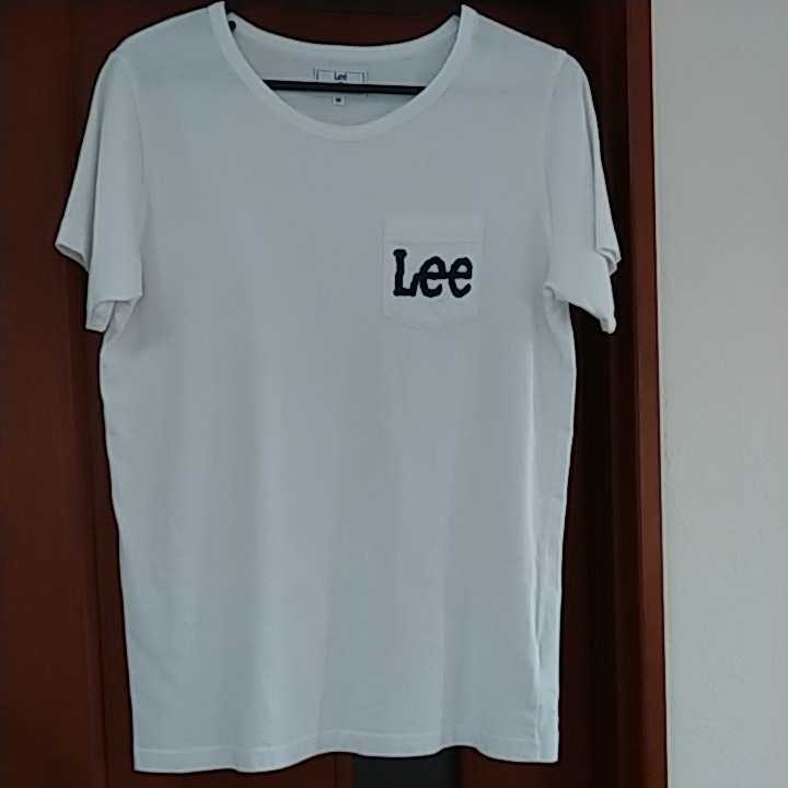 *Lee*earthmusic* pocket Logo T-shirt * size M white 