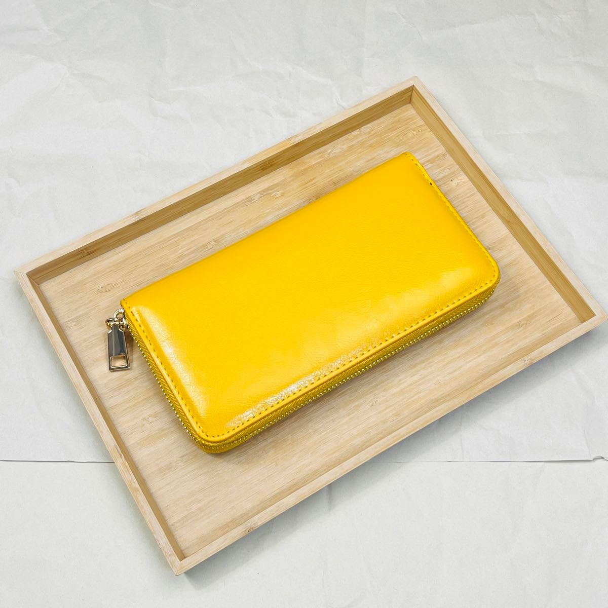 ヌメ革レザー 長財布 ラウンドファスナー田中革具 田中革具 長財布 レザーウォレット ハンドメイド 牛革 革財布 本