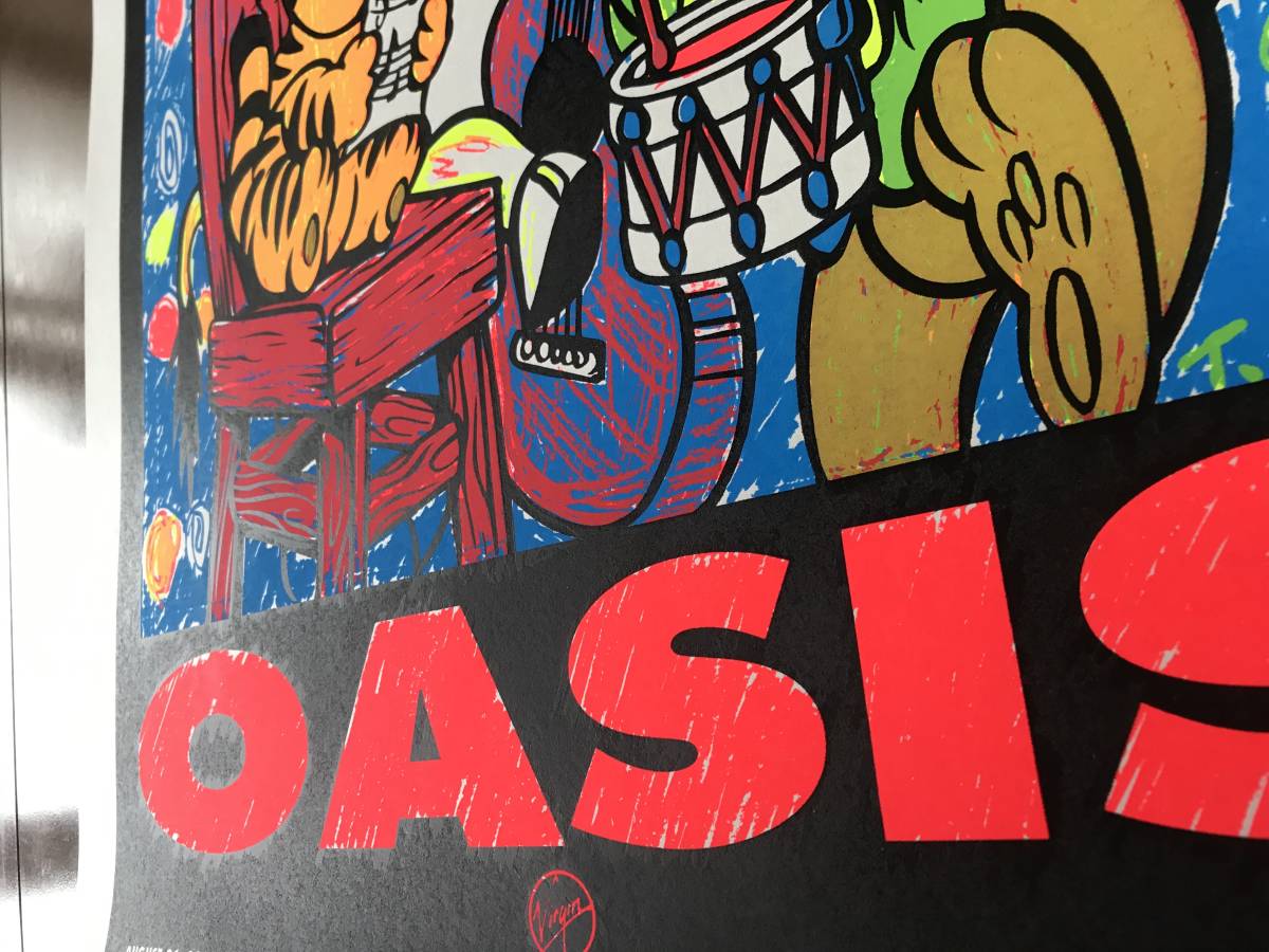 1997年製 oasis シルクスクリーン 版画 ポスター TAZ ( ヴィンテージ オアシス Tシャツ be here now kozik )_画像6