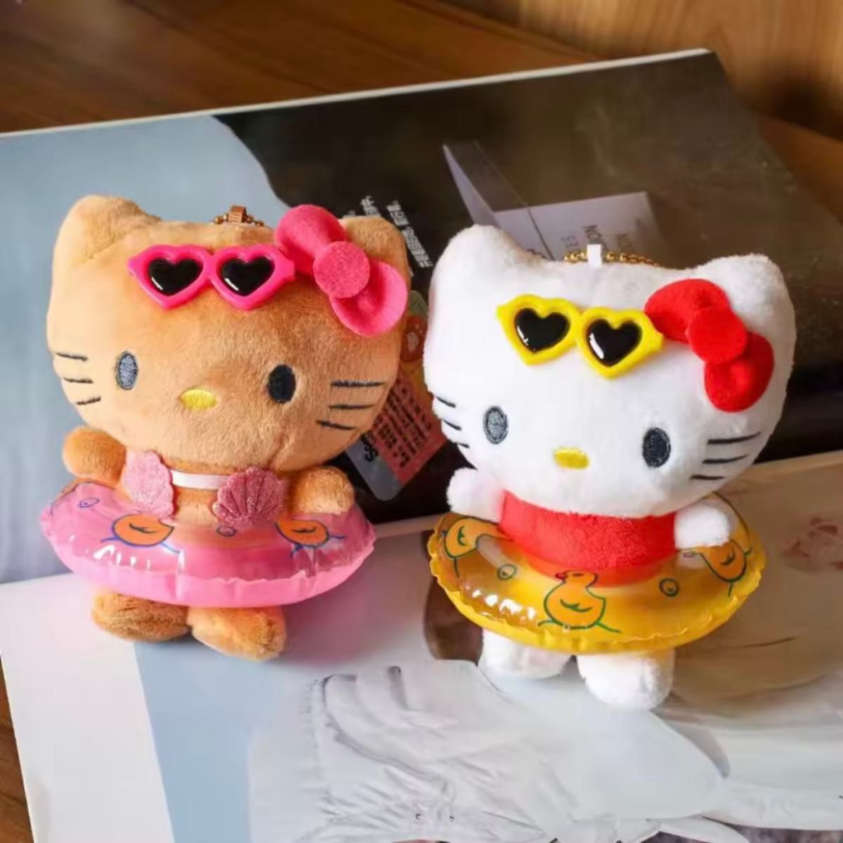 激レア! キティ トロピカルバカンス ガングロ 日焼け マスコット キーホルダー 日焼けキティ ガングロキティ GAL 平成 マスコット キーホルダー