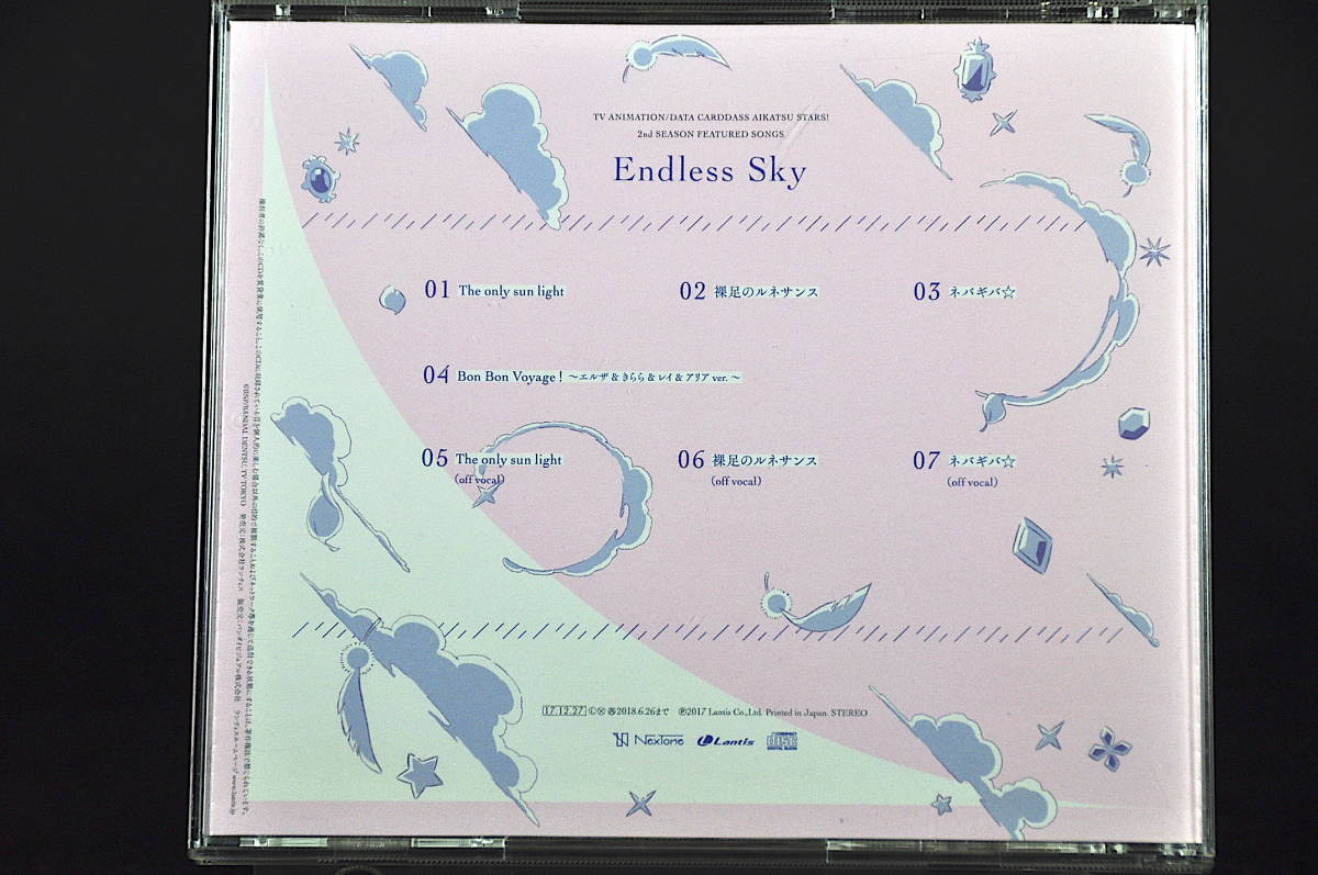 CD 未開封カード付き AIKATSU☆STARS! Endless Sky TVアニメ データカードダス アイカツスターズ! 2ndシーズン 挿入歌シングル 美品中古_画像2