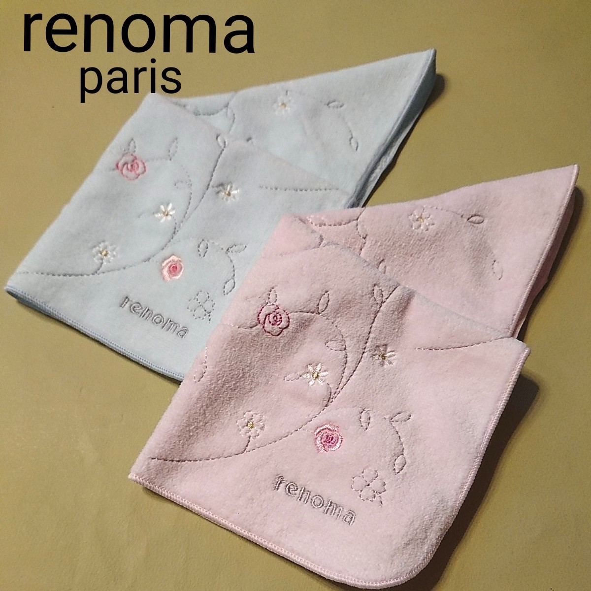 タオルハンカチ 新品 レノマ パリス renoma paris 2枚セット