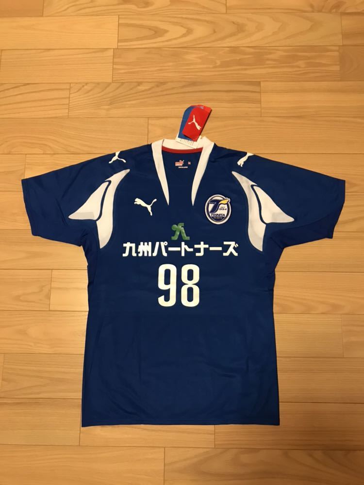 新品.未使用品☆プーマ製／大分トリニータ サイズM #98 ユニフォーム シュアドライTシャツ 高速乾.吸汗素材 FC.TRINITA PUMA 日本製_画像1