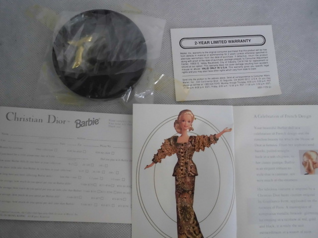 Barbie バービー人形 Christian Dior Limited Edition マテル 限定品 d00_画像7