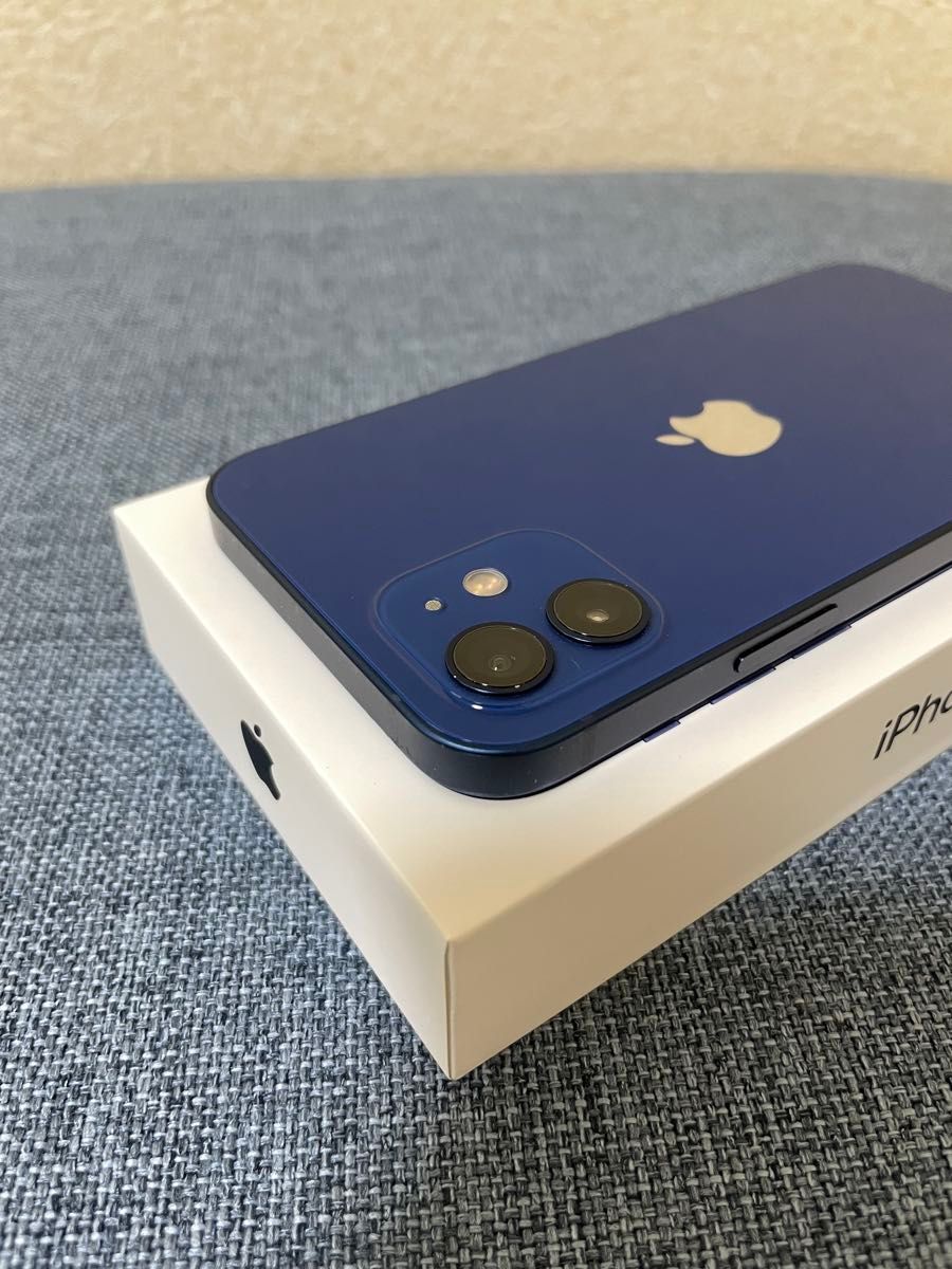 A 100% iPhone 12 ブルー 128 GB SIMフリー 本体 最終値下げiPhone12ブルー128GBバッテリー100%SIMフリー 残債