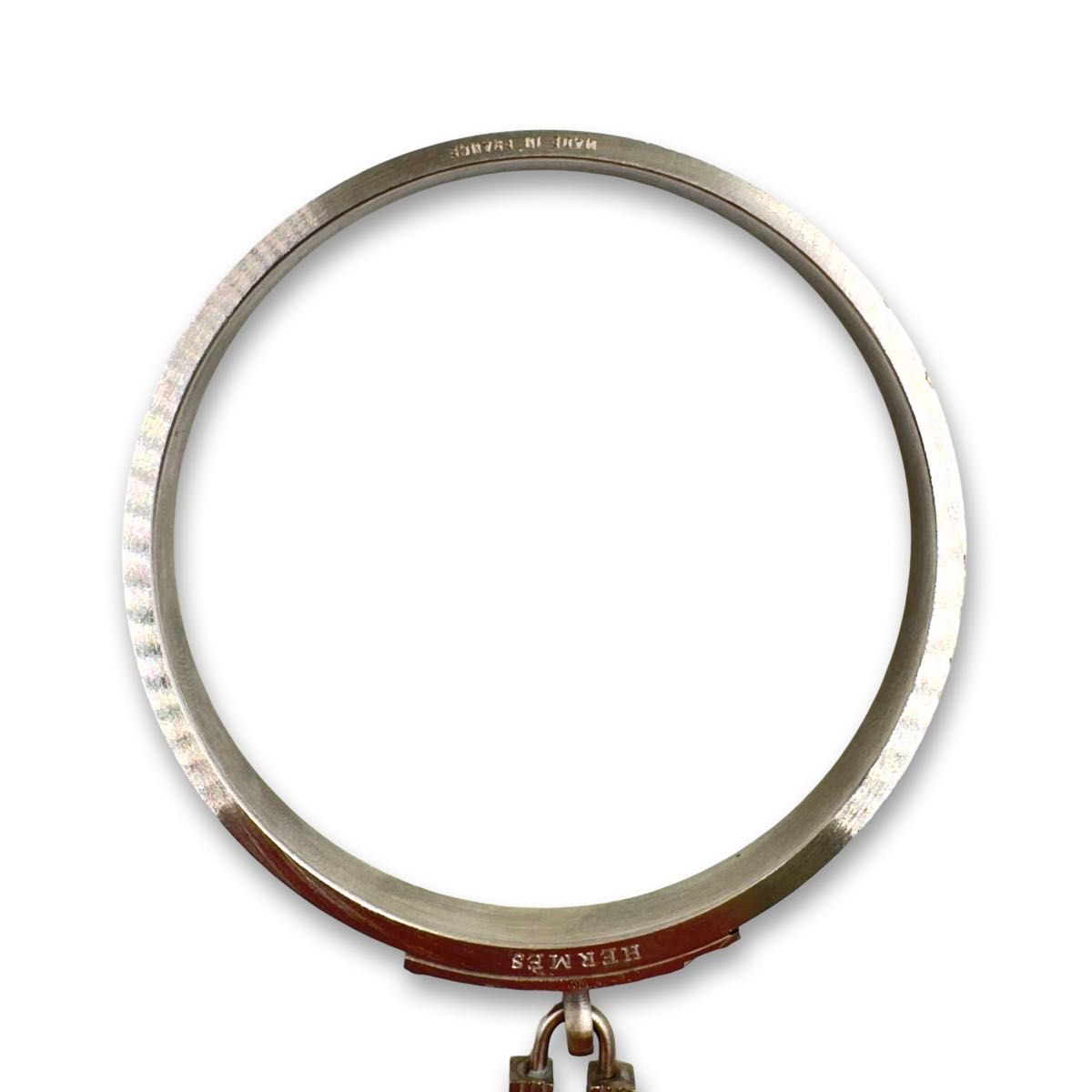 HERMES レザーバングル Hチャーム付き 美品 HERMES エルメス バングル 正規品 Hモチーフ チャーム