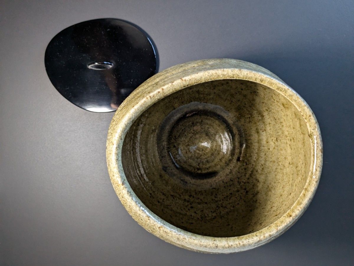 上作】 平清水焼 灰釉水指 梨青瓷 青龍窯 丹羽良和