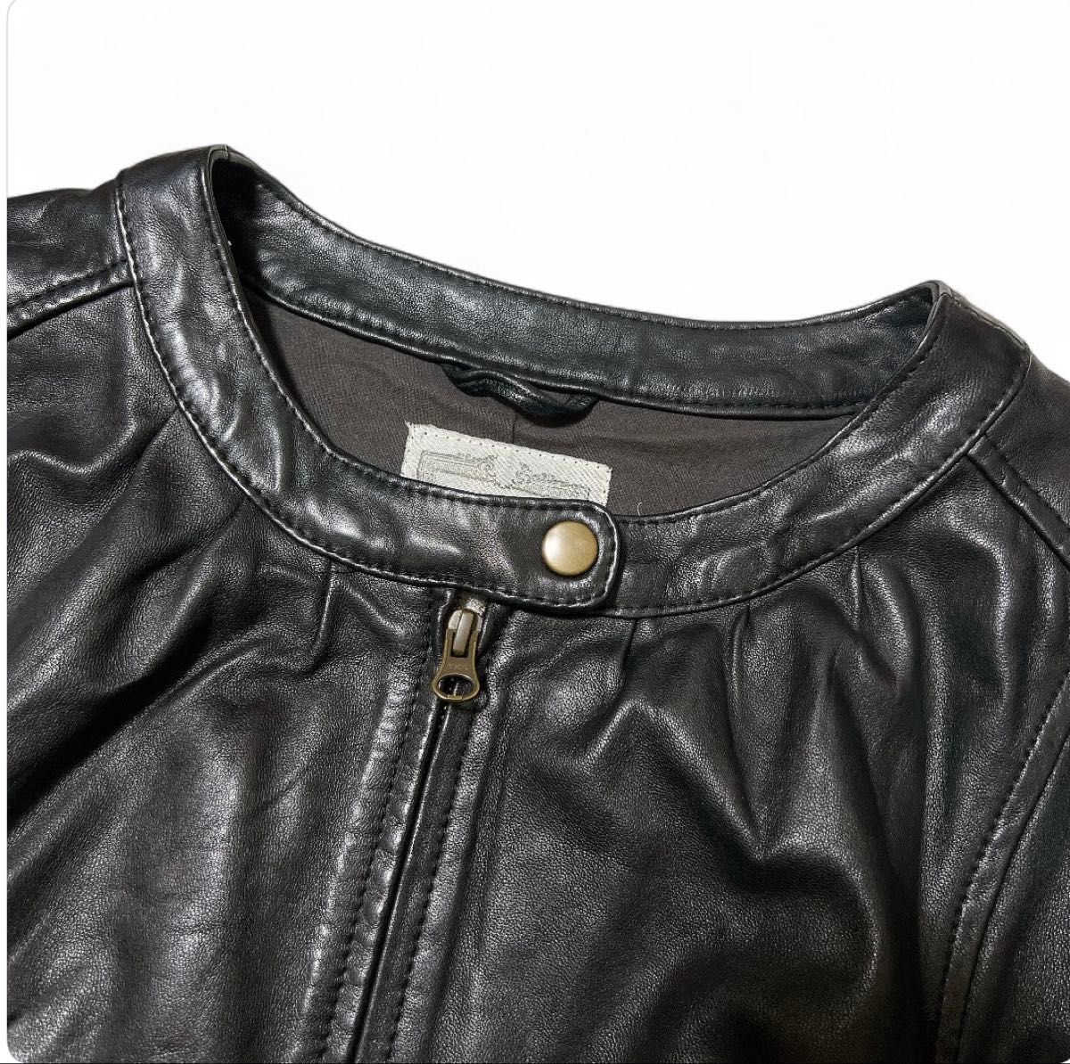 BEARDSLEY 黒 レザージャケット 美品】BEARDSLEY ラムレザー ノーカラージャケット 黒 F|Yahoo