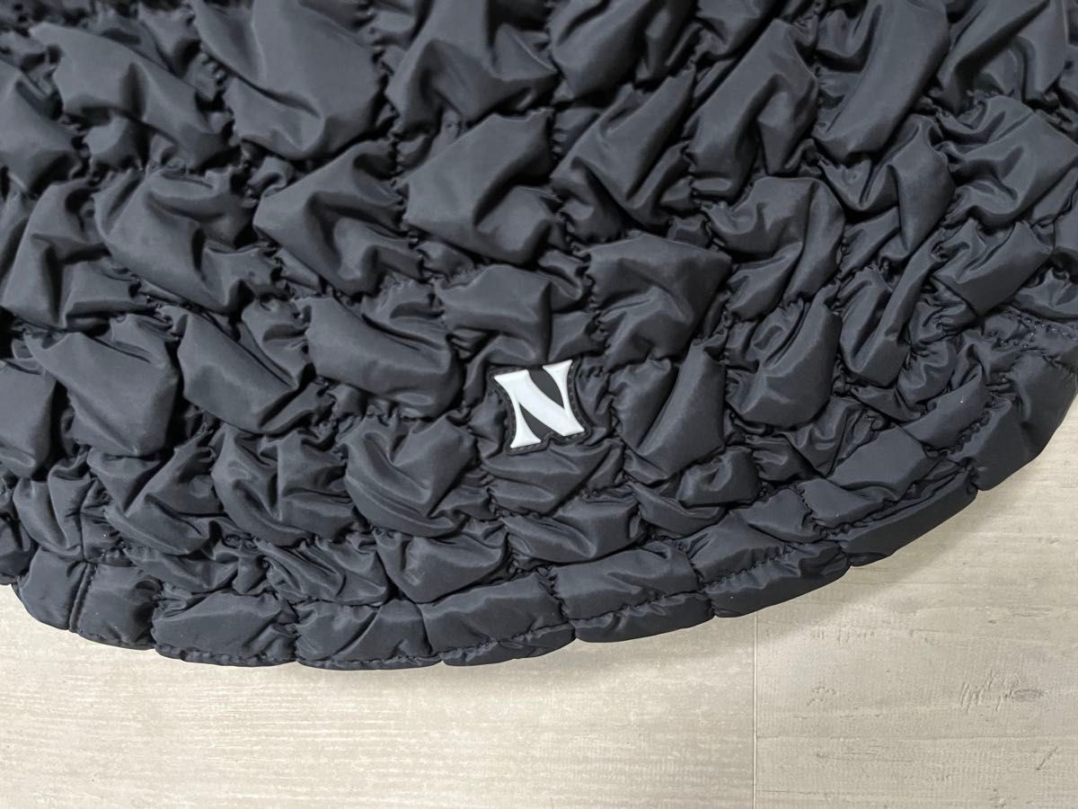 NERDY公式 グロッシー クラウド キルティングバック ラージ 新品 ノルディ クラウドキルティングバッグ ラージ ブラック