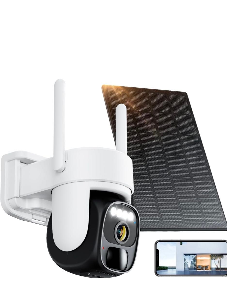 防犯カメラ 屋外 ソーラー カメラ 防犯カメラ ソーラー 2K解像度 WiFi 防犯カメラ 屋外 ソーラー 2K解像度 WiFi 屋外 監視カメラ