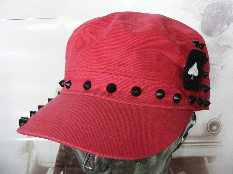 新品　ワークキャップ　ダンサー　＃バイカー　ロカビリー　アウトドア　釣り登山 　＃キャンプ　男女兼用 　赤色　送料無料