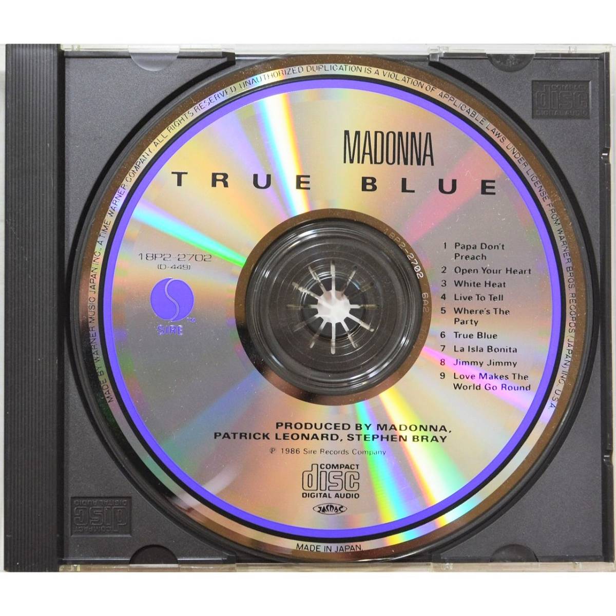 Madonna / True Blue ◇ マドンナ / トゥルー・ブルー ◇ 国内盤 ◇ 1986年サード・アルバム ◇8258_画像3
