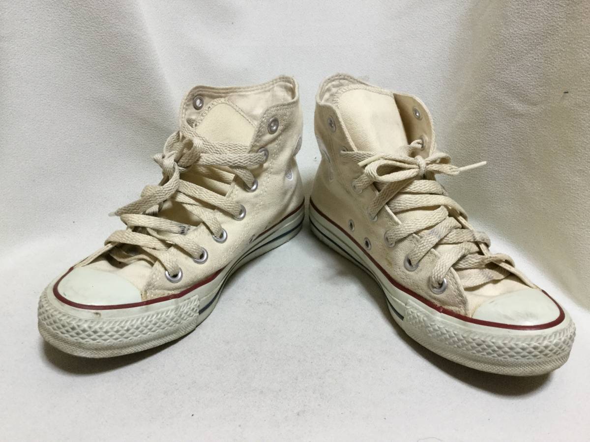 ヤフオク C7946 Converse 23cm オフホワイト ハイカットス ヤフオク C7946 Converse 23cm オフホワイト ハイカットス