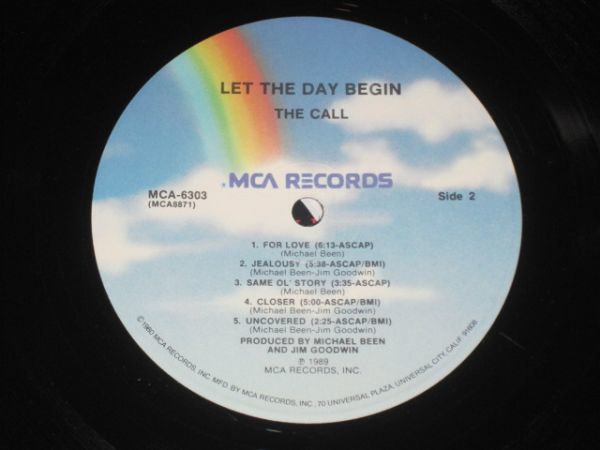 The Call - Let The Day Begin /洋楽/ロック/ポップ/MCA-6303/US盤LPレコード_画像5