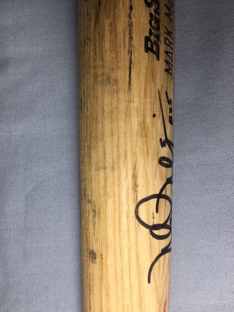 【MLB】超貴重　マーク・マグワイア　実使用バット　１９９８年　歴史的シーズン　直筆サイン　証明書　Mark Mcgwire Game Used Bat_画像9