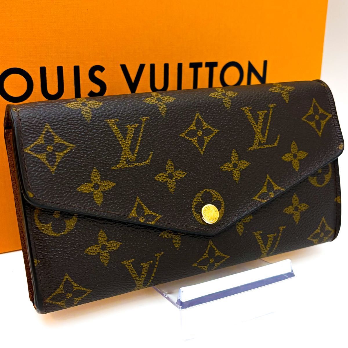LOUIS VUITTON ポルトフォイユサラ ブラウン 極美品】ルイヴィトン LOUIS VUITTON モノグラム ポルトフォイユ