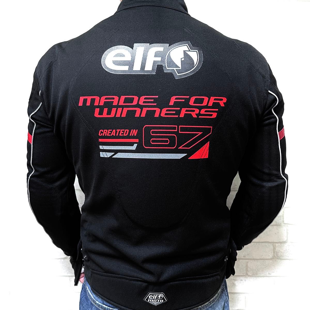 ☆美品☆ elf 凉 フレッド メッシュジャケット 肘・肩・胸・背中プロテクター 美品 elf 凉 フレッド メッシュジャケット 肘・肩・胸・背中