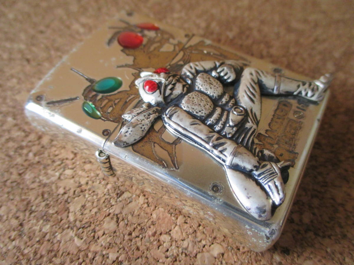 ZIPPO 『仮面ライダー 1号 2号 V3』2008年2月製造 石森章太郎 本郷猛 一文字隼人 風見志郎 ショッカー オイルライター ジッポ 廃版激レア_画像1