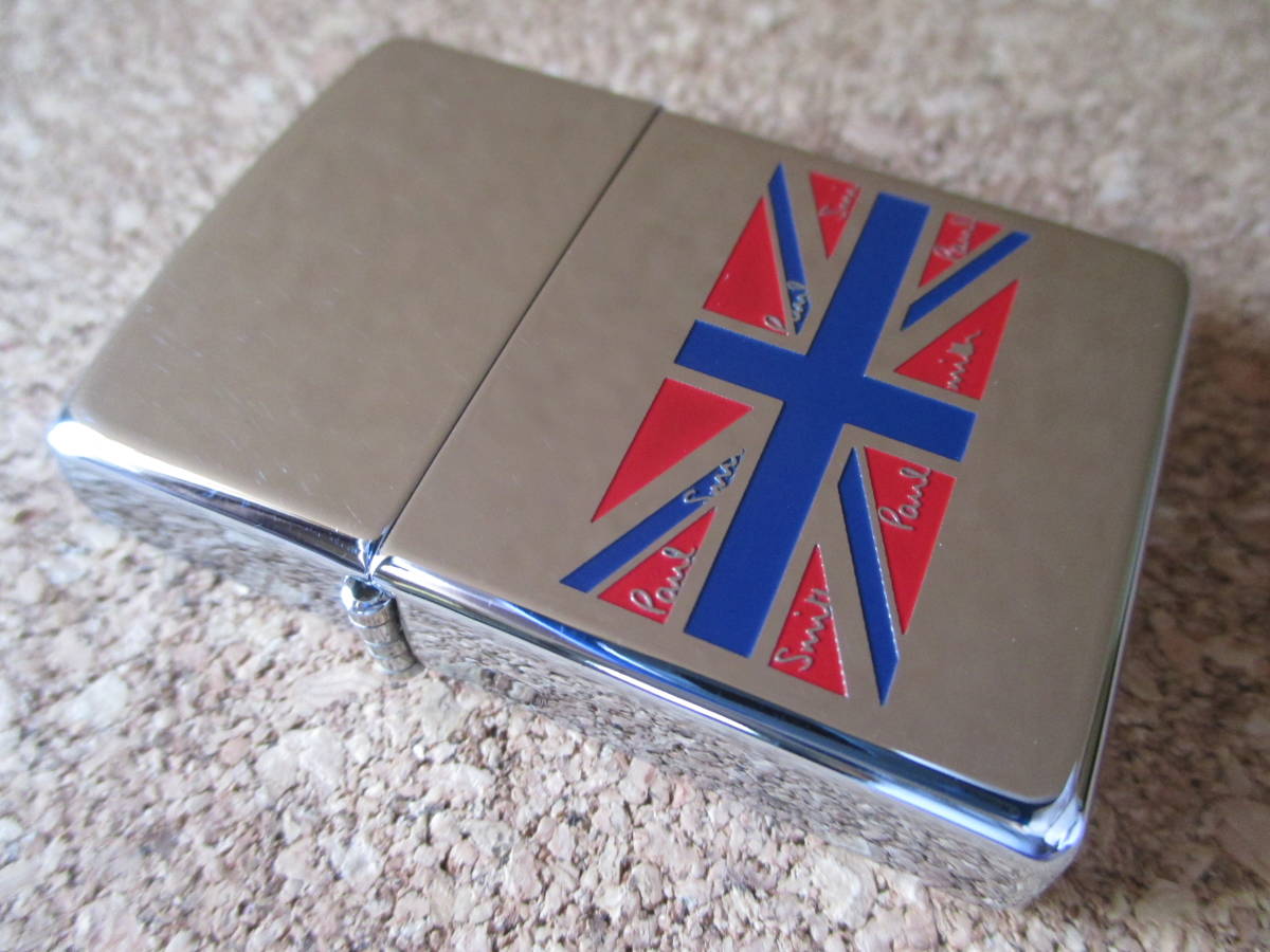 ZIPPO 『Paul Smith ポールスミス ユニオンジャック 国旗』 2004年4月製造 イギリス ポリッシュ仕上 オイルライター ジッポー 廃版激レア_画像1