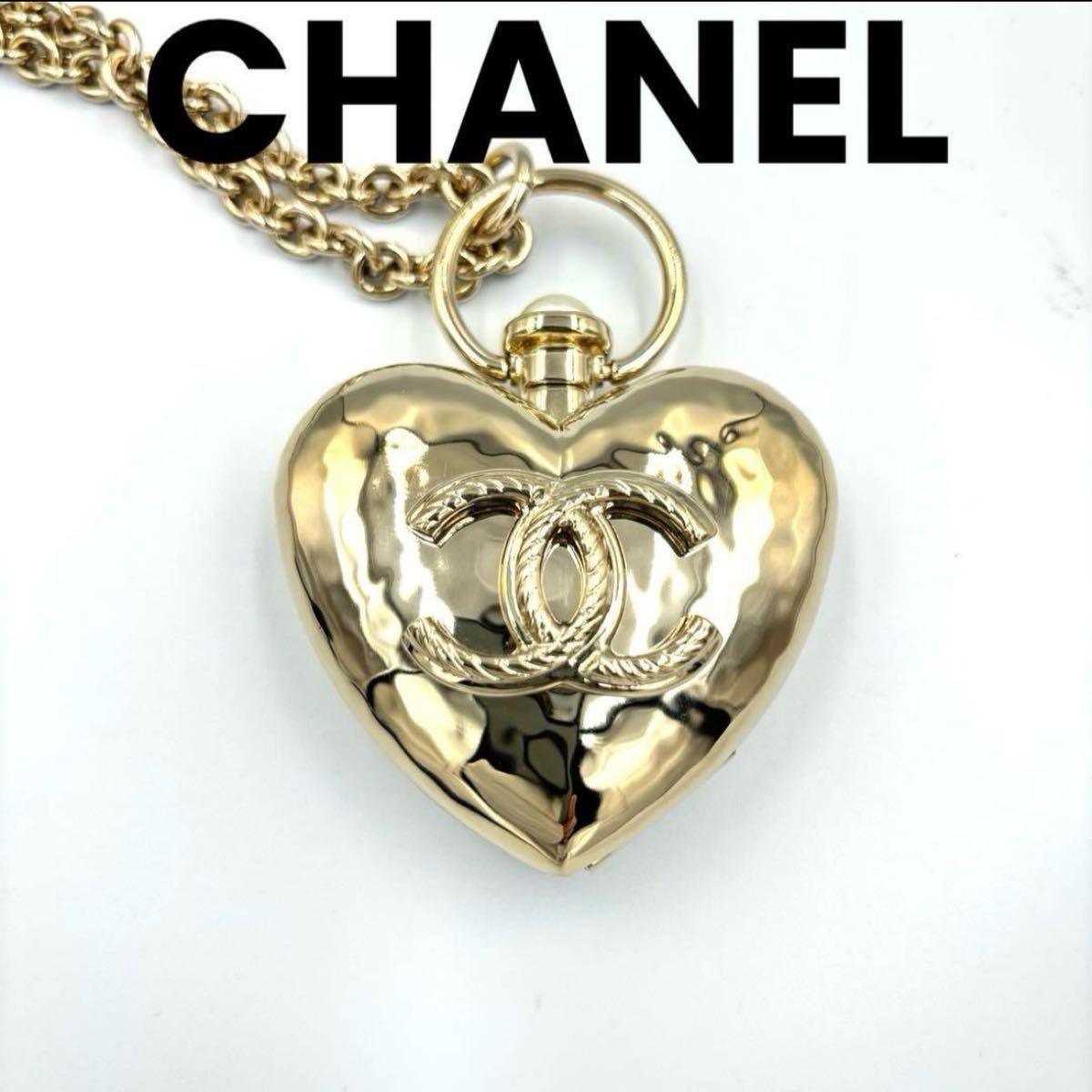 リッチ♥ハート【CHANEL】ゴールド ペンダント ネックレス 美品】シャネル ネックレス ハート ロケットペンダント