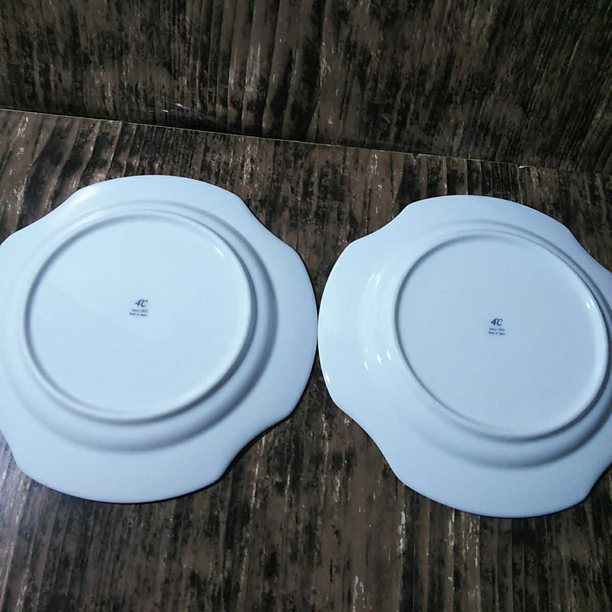 ● 4℃「デザートプレート 2枚」約19cm 陶器製 皿 プレート ヨンドシー