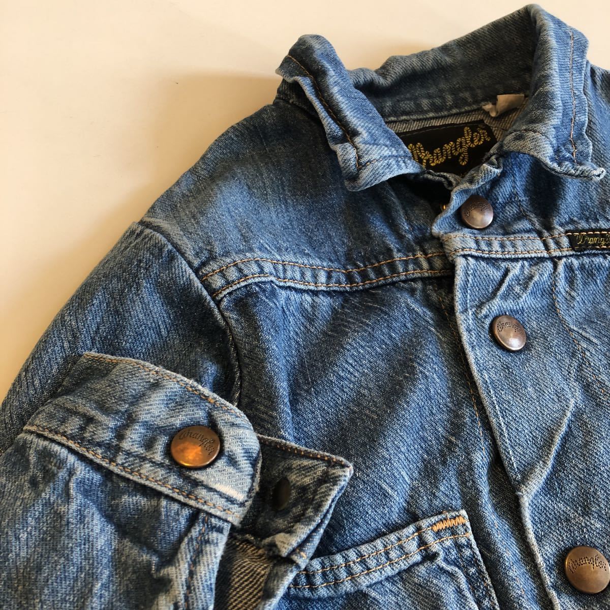  Wrangler child clothes G Jean 1970 period Vintage denim jacket 